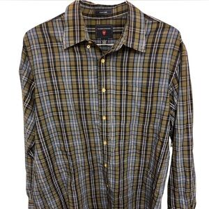 Saddlebred Men's Plaid Shirt - Yellow and Black